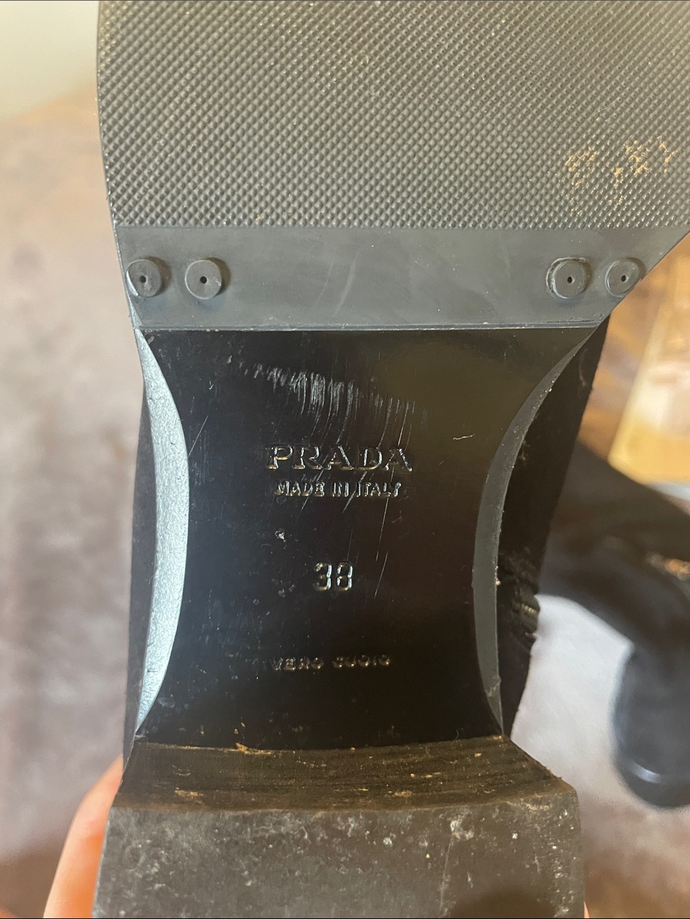 Prada Black Suede knee high Boots - Picture 10 of 12